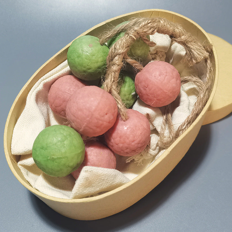 Lychee Handmade Soap, Whole Fruit Artificial Bath Soap Ornaments, Souvenirs, Cold-Ground Soap